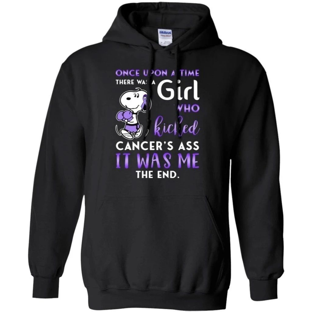 There Was A Girl Kicked Hodgkin Lymphoma Cancer Ribbon Hoodie