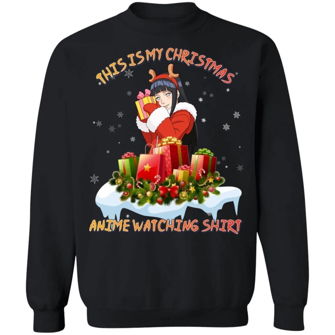 This Is My Christmas Anime Watching Shirt Hinata of Naruto Sweatshirt