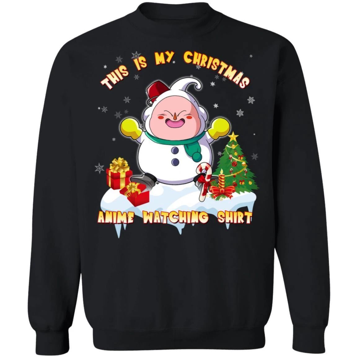 This Is My Christmas Anime Watching Shirt Majin Boo Of Dragon Ball Sweatshirt