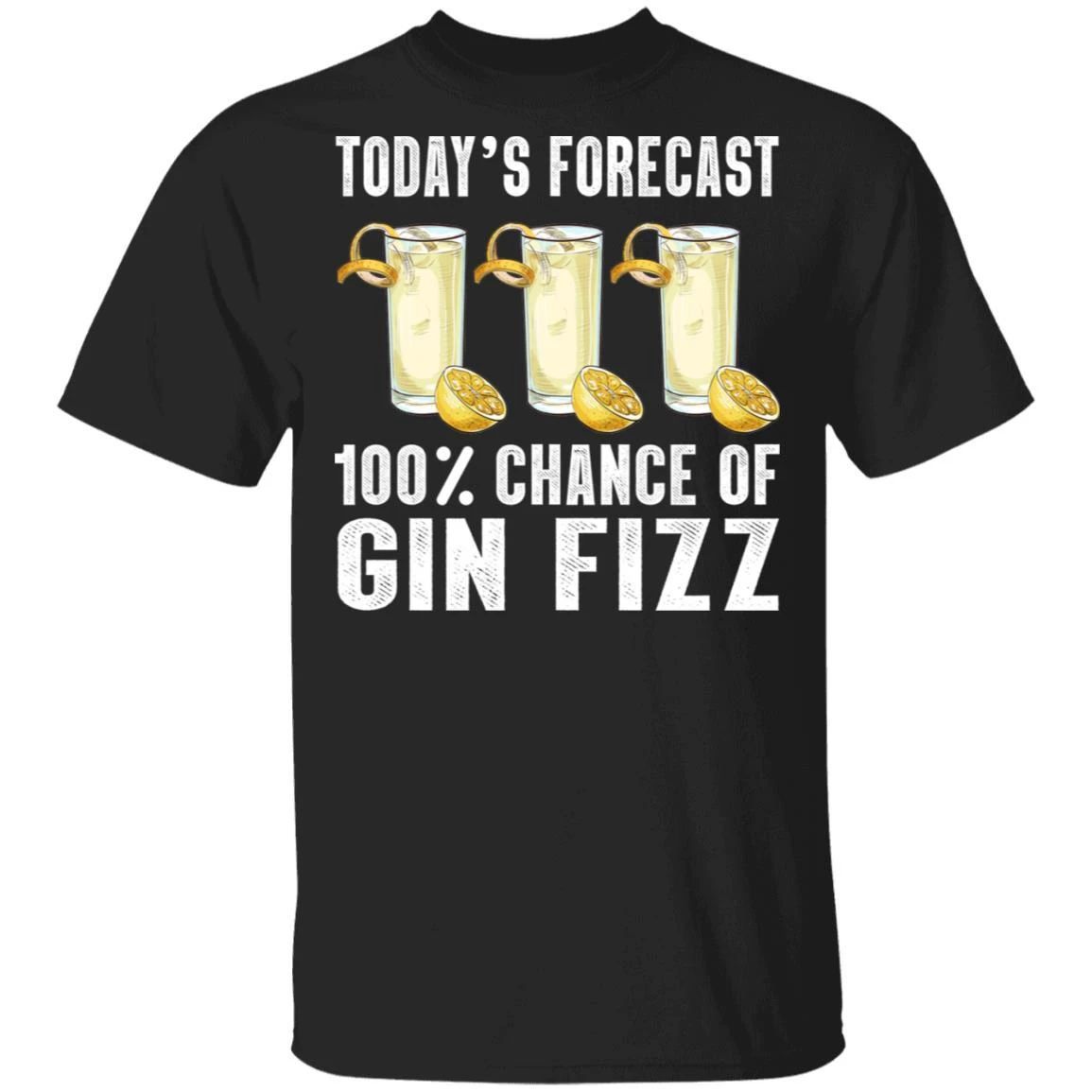 Today’s Forecast 100% Gin Fizz T-shirt Cocktail Tee