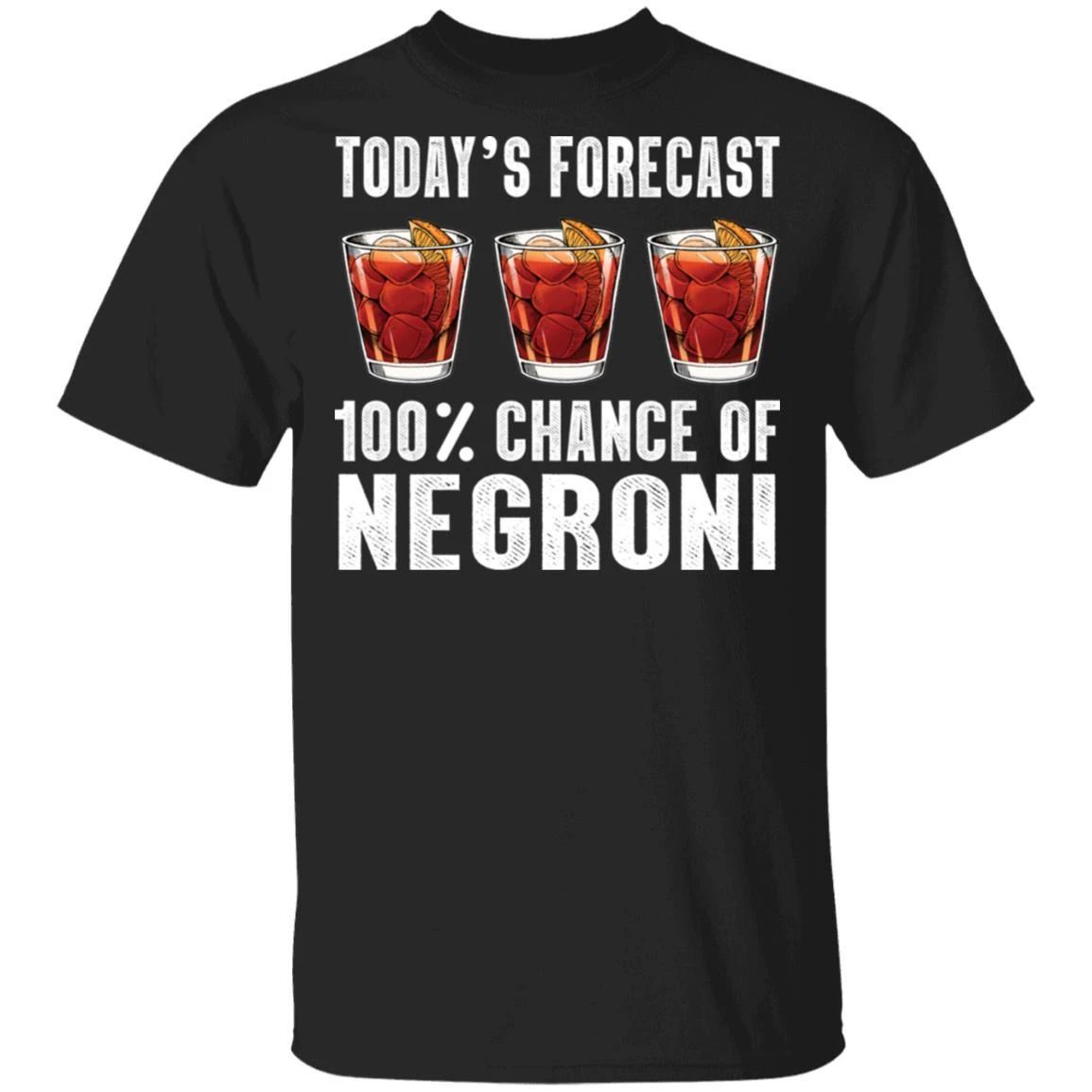 Today’s Forecast 100% Negroni T-shirt Cocktail Tee