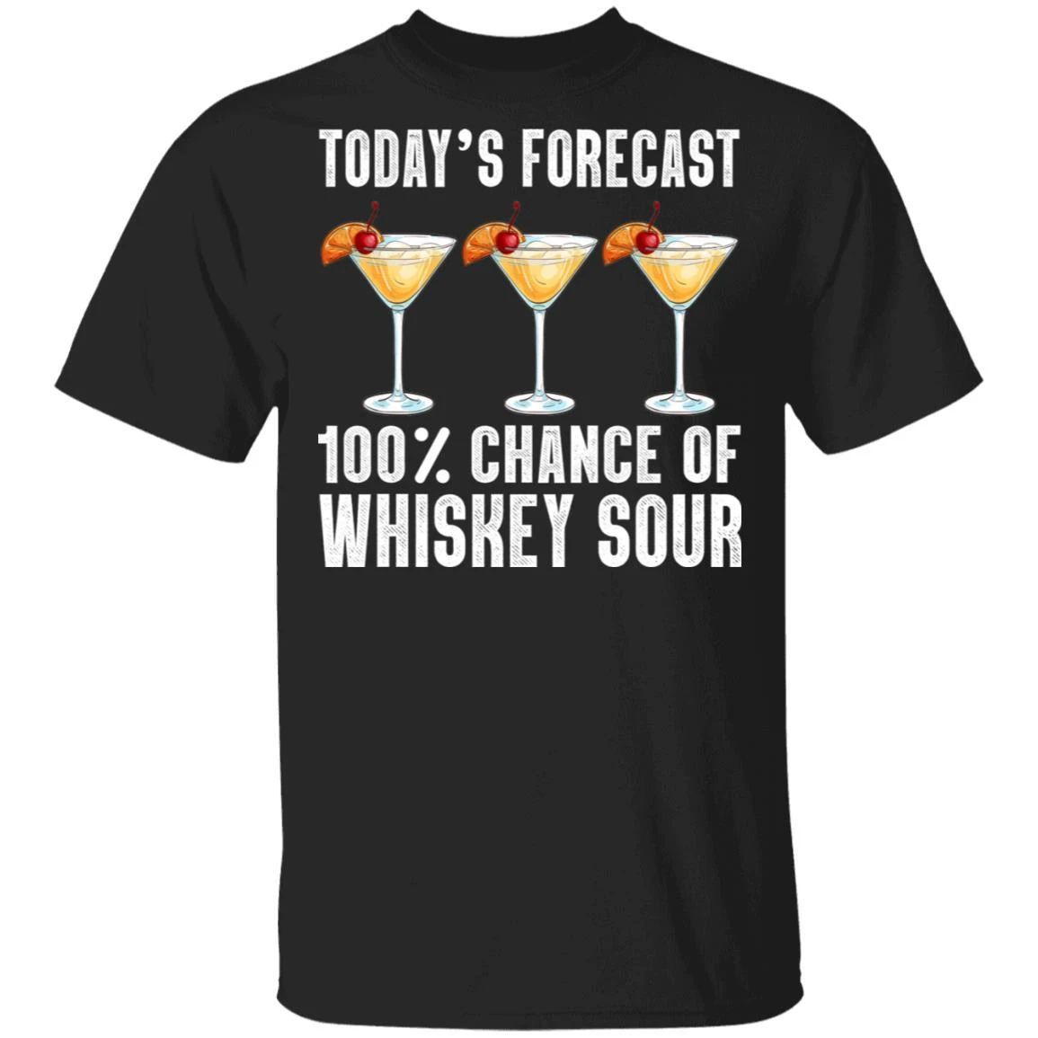 Today’s Forecast 100% Whiskey Sour T-shirt Cocktail Tee