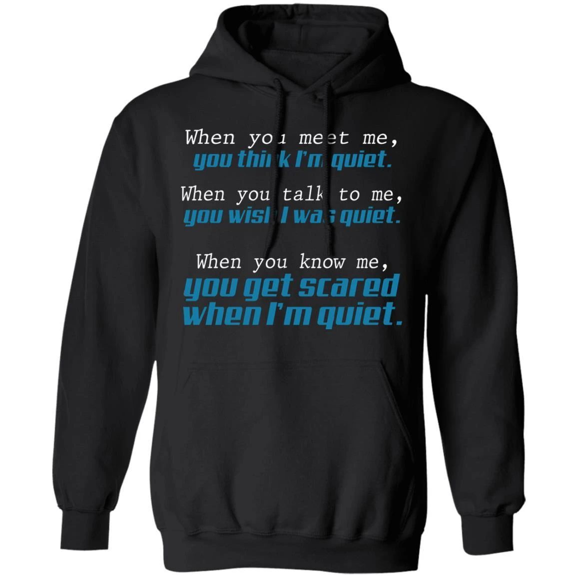 When You Know me You Get Scared When I Quiet Hoodie Funny Saying