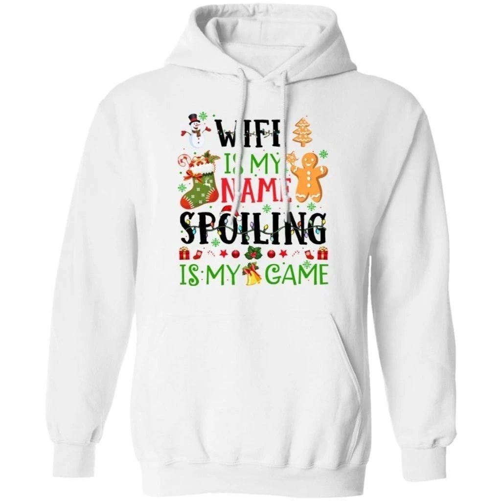 Wife Is My Name Spoiling Is My Game Christmas Hoodie Funny Gift