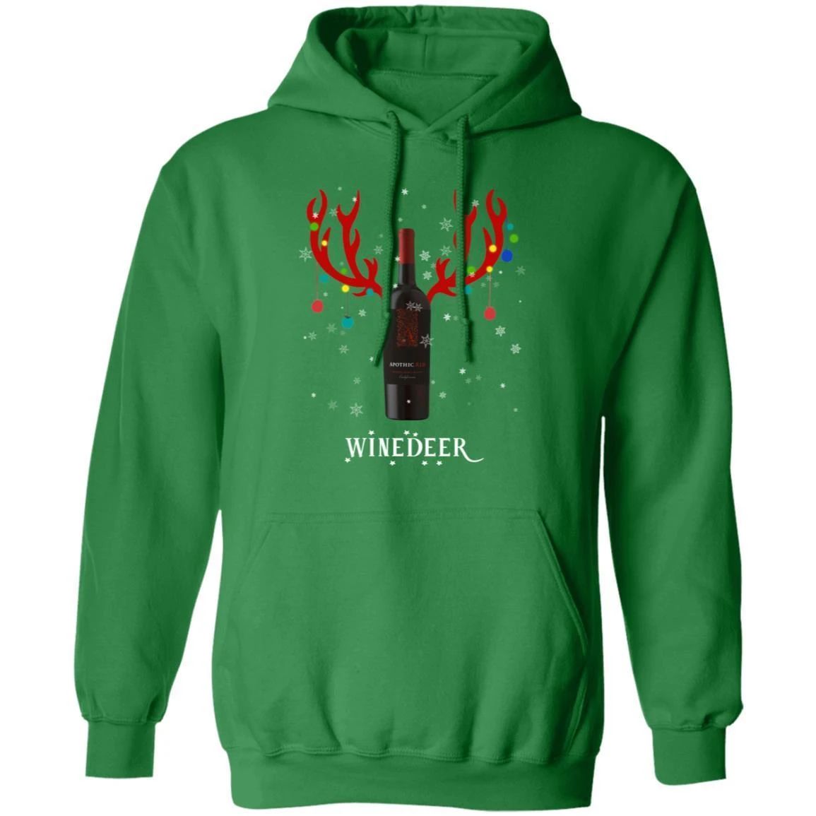 Winedeer Reindeer Apothic Wine Hoodie Christmas Wine Hoodie Cool Xmas Gift