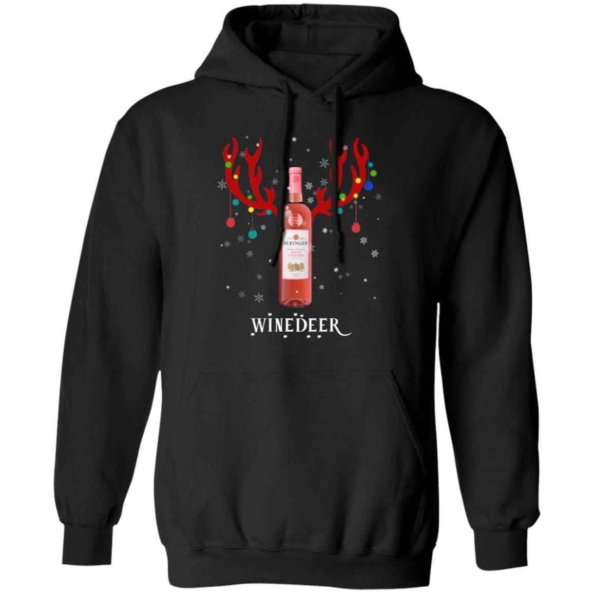 Winedeer Reindeer Beringer Wine Hoodie Christmas Wine Hoodie Cool Xmas Gift