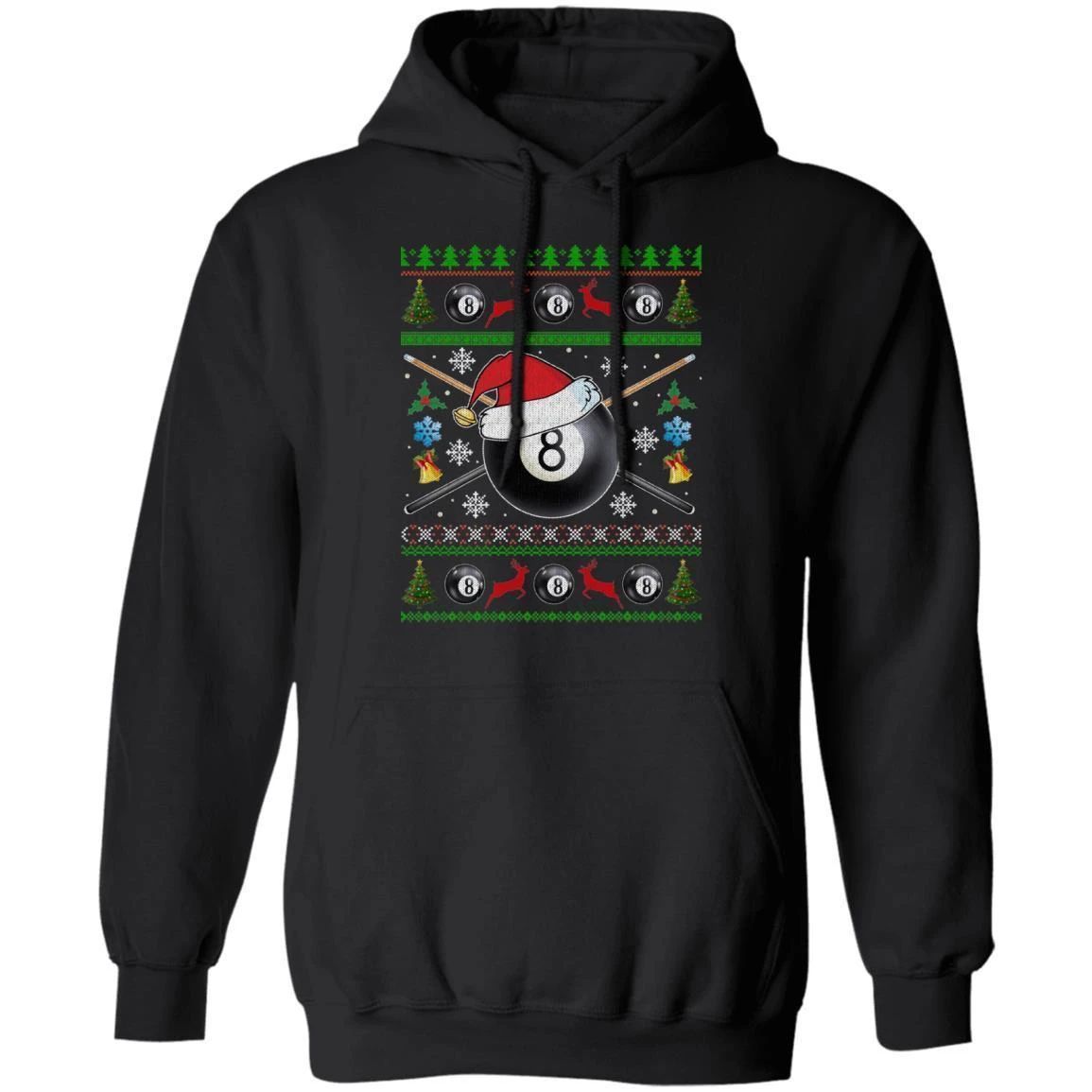 Xmas Billiards Ball Ugly Sweater Hoodie Sport Cool Xmas Gift