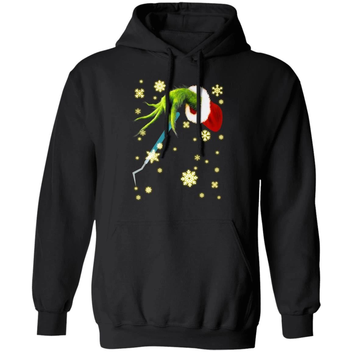 Xmas Hoodie Grinch Stealing Dentist Job Tool Christmas Hoodie