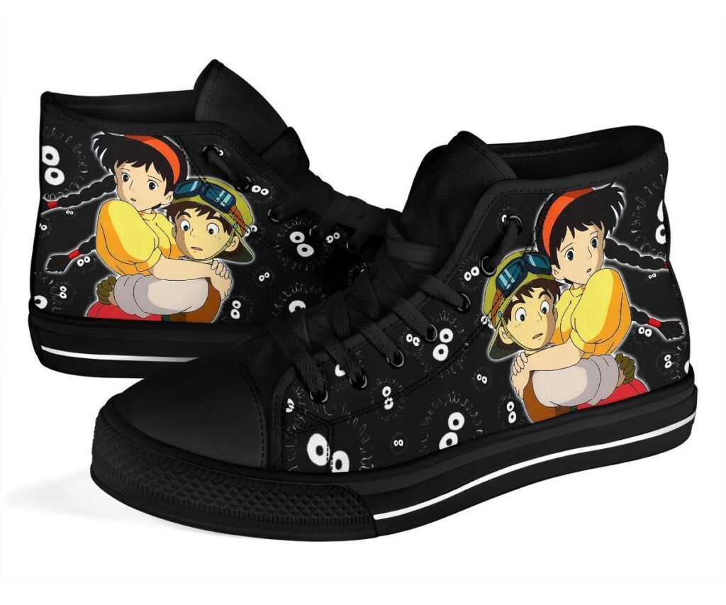 Sheeta & Pazu Sneakers Castle In The Sky High Top Shoes Ghibli Fan