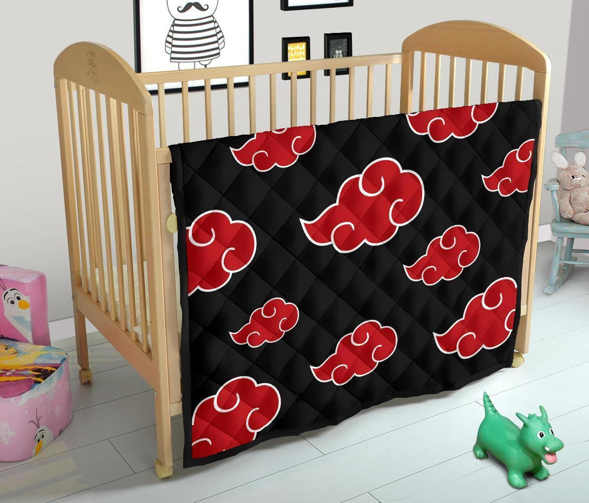 Akatsuki Quilt Blanket For Naruto Bedding Decor Idea All Day Tee