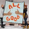 All Good Thumb Ups Paper Plane Patterns Premium Quilt Blanket 1