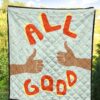 All Good Thumb Ups Paper Plane Patterns Premium Quilt Blanket 5