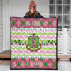 Alpha Kappa Alpha Premium Quilt Blanket Sorority Home Decor Custom For Fans 3