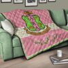 Alpha Kappa Alpha Premium Quilt Blanket Sorority Home Decor Custom For Fans 17