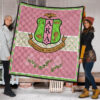 Alpha Kappa Alpha Premium Quilt Blanket Sorority Home Decor Custom For Fans 1