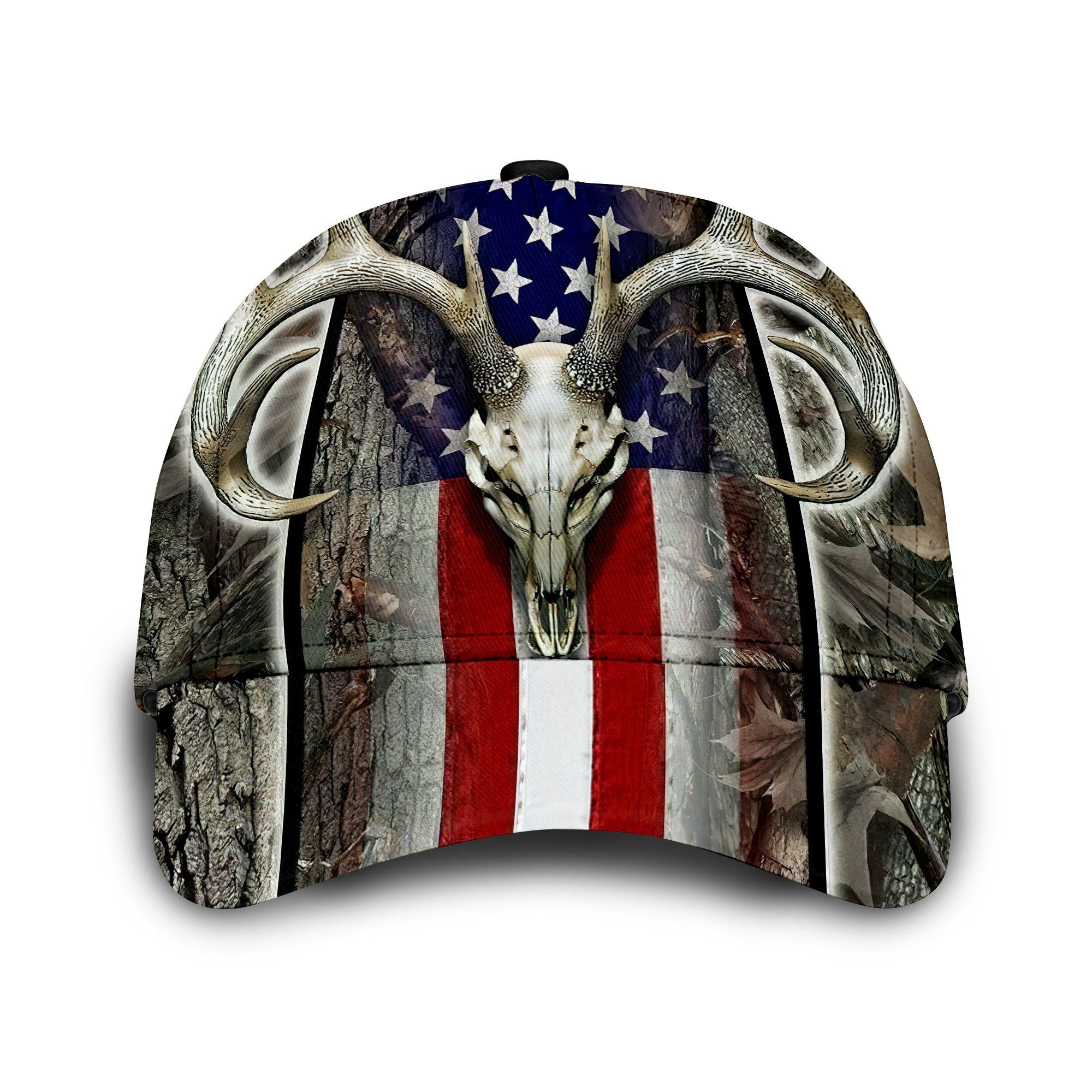 American Flag Deer Hunting Camouflage Custom Cap