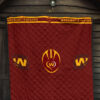 American Football Team Premium Quilt - Washington Redskin Rugby Ball W Patterns Quilt Blanket 7