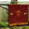 American Football Team Premium Quilt - Washington Redskin Rugby Ball W Patterns Quilt Blanket 13