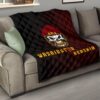 American Football Team Premium Quilt - Washington Redskin Skull Wearing Helmet Quilt Blanket 15