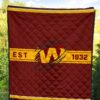 American Football Team Premium Quilt - Washington W Est 1932 Claw Quilt Blanket 5