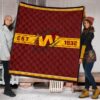 American Football Team Premium Quilt - Washington W Est 1932 Claw Quilt Blanket 1