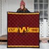 American Football Team Premium Quilt - Washington W Est 1932 Claw Quilt Blanket 3