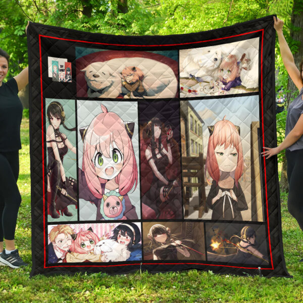 Anya Forger And Yor Forger Spy x Family Premium Quilt Blanket Anime Home Decor Custom For Fans