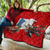 Attack On Titan Anime Premium Quilt - Merry Christmas Levi Ackerman Xmas Gifts Red Quilt Blanket 11