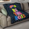 Be The Boss Colorful Star Tiny Patterns Premium Quilt Blanket 15