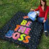 Be The Boss Colorful Star Tiny Patterns Premium Quilt Blanket 9