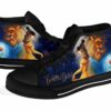 Beauty And The Beast Sneakers High Top Shoes Gift Idea 3