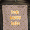 Bee Happy Babe Cute Tiny Patterns Premium Quilt Blanket 7