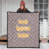 Bee Happy Babe Cute Tiny Patterns Premium Quilt Blanket 3