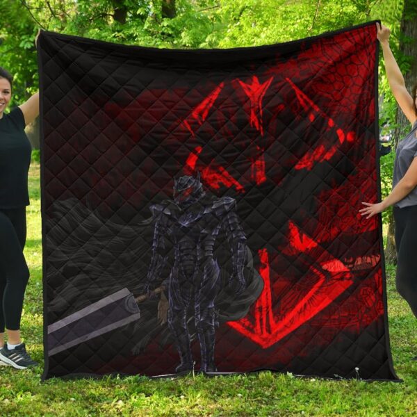 Berserk Anime Premium Quilt – Guts Full Armor Armadura Manga Scene Quilt Blanket