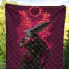 Berserk Anime Premium Quilt - Guts Sword Dark Black Sun Red Cloud Quilt Blanket 5