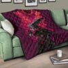 Berserk Anime Premium Quilt - Guts Sword Dark Black Sun Red Cloud Quilt Blanket 17