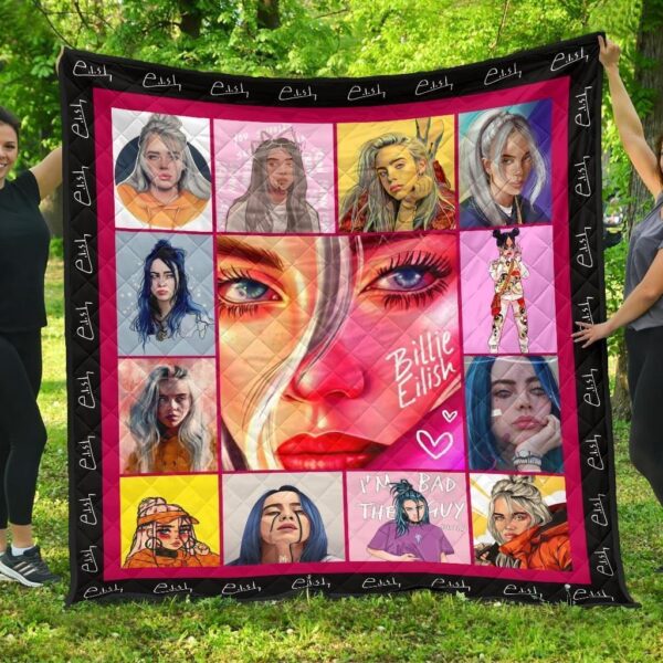 Billie Eilish Quilt Blanket Funny Gift Idea For Fan