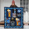 Blue Moon Quilt Blanket Funny Gift For Beer Lover 3