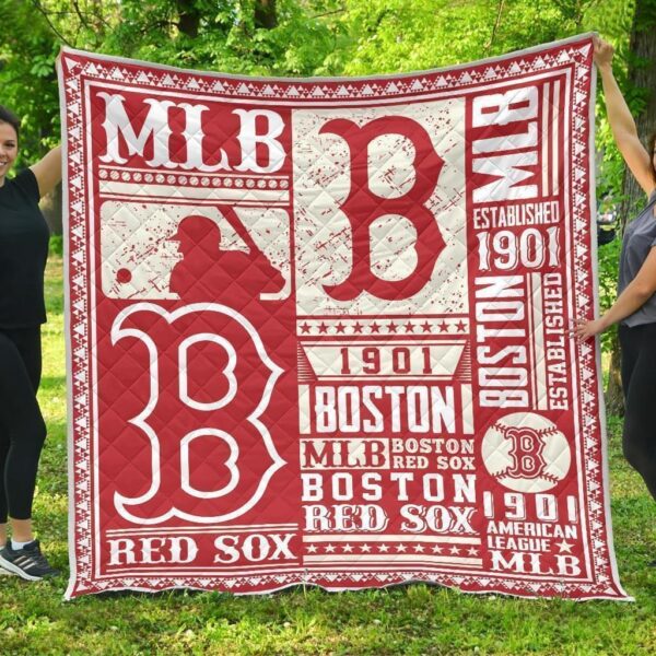 Boston Red Sox Quilt Blanket For Fan Gift Idea