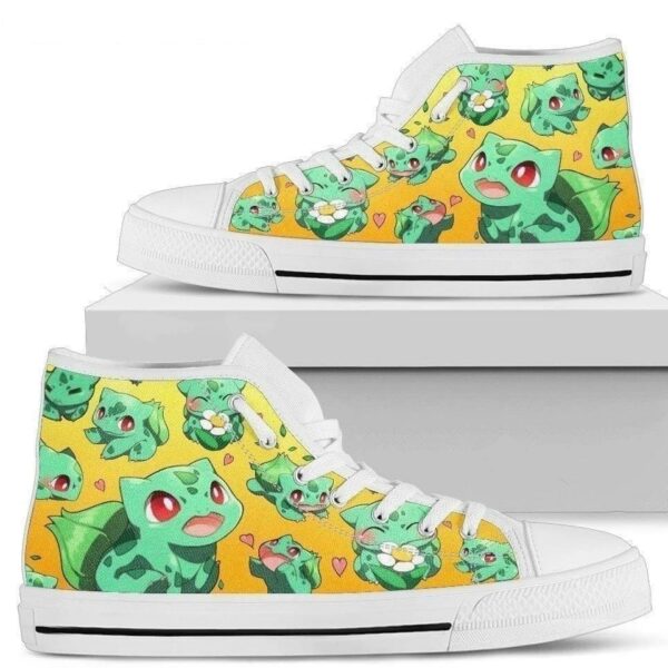 Bulbasaur Shoes High Top For Poke Fan Gift