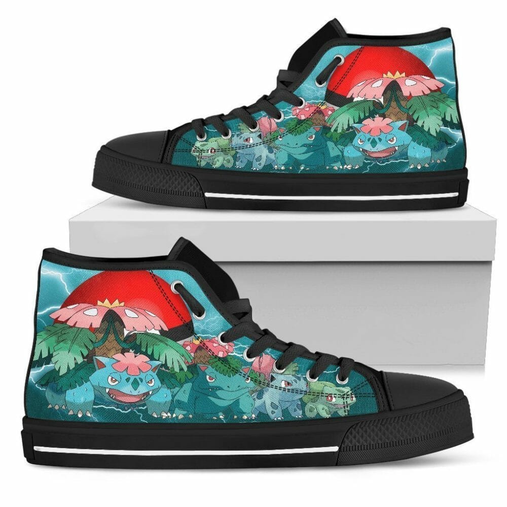 Bulbasaur Sneakers High Top Shoes Fan Gift