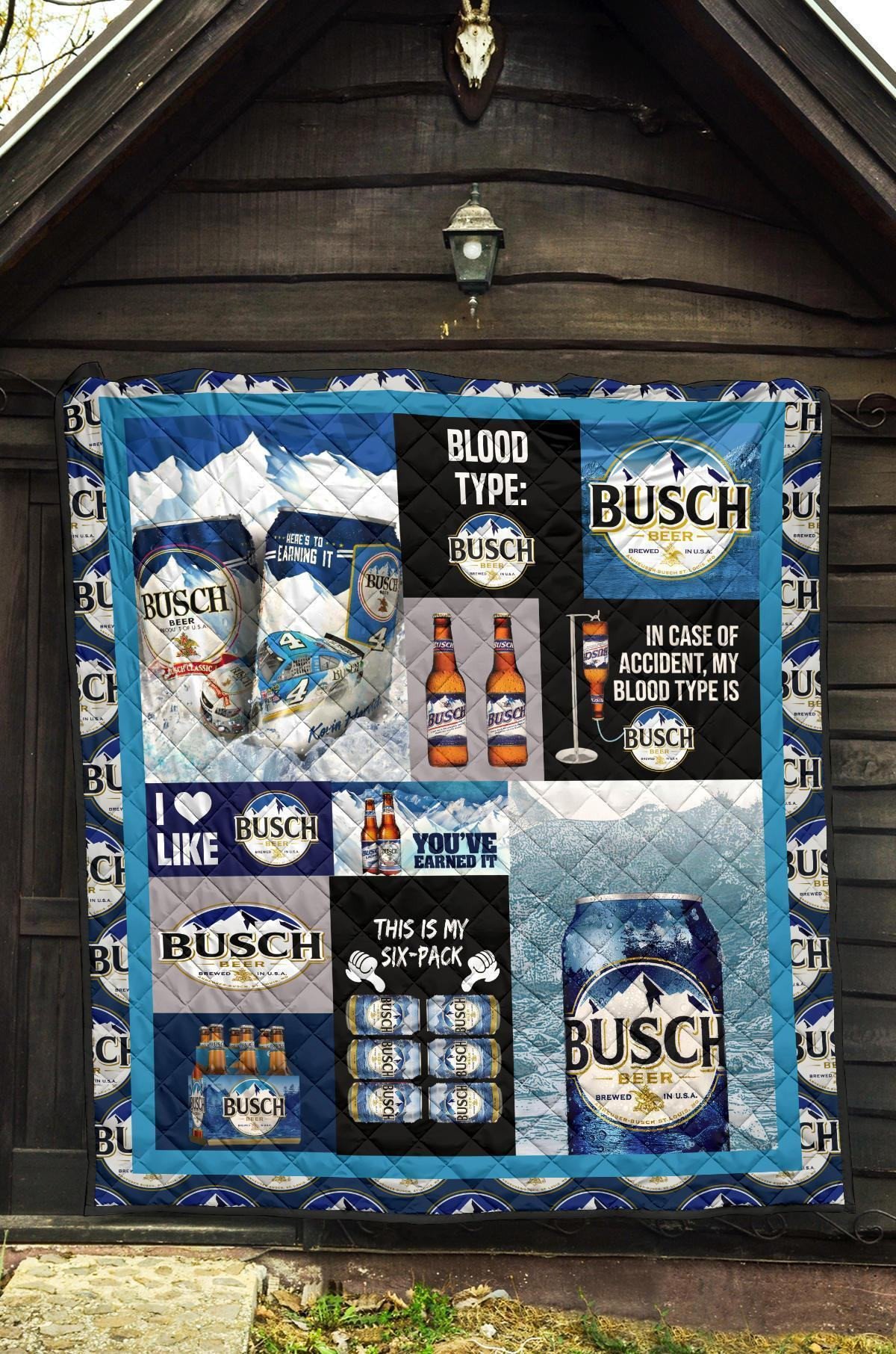 Busch Quilt Blanket Funny Gift Idea For Beer Lover