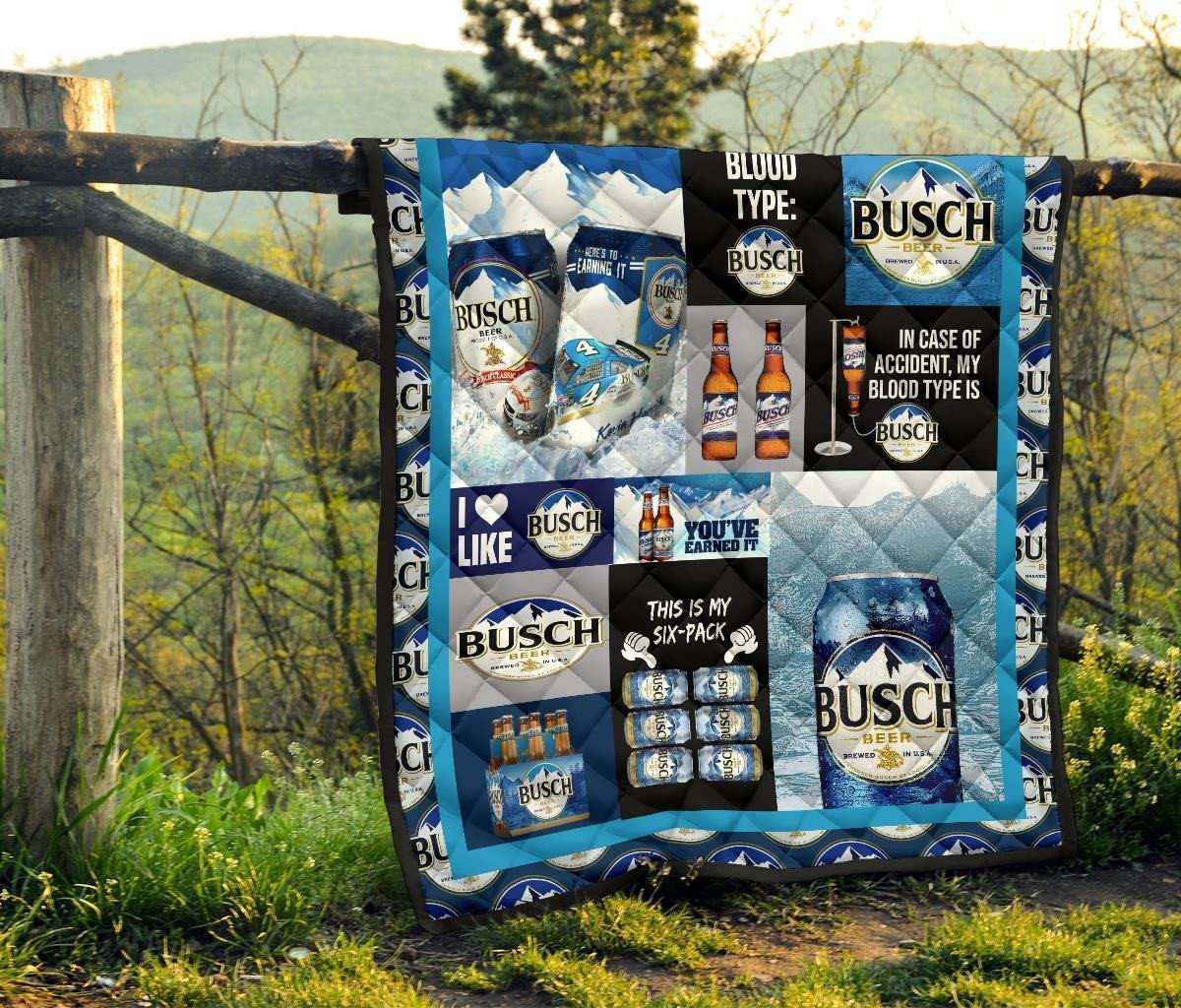 Busch Quilt Blanket Funny Gift Idea For Beer Lover