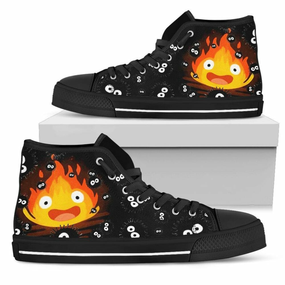 Calcifer Sneakers Howl's Moving Castle High Top Shoes Custom
