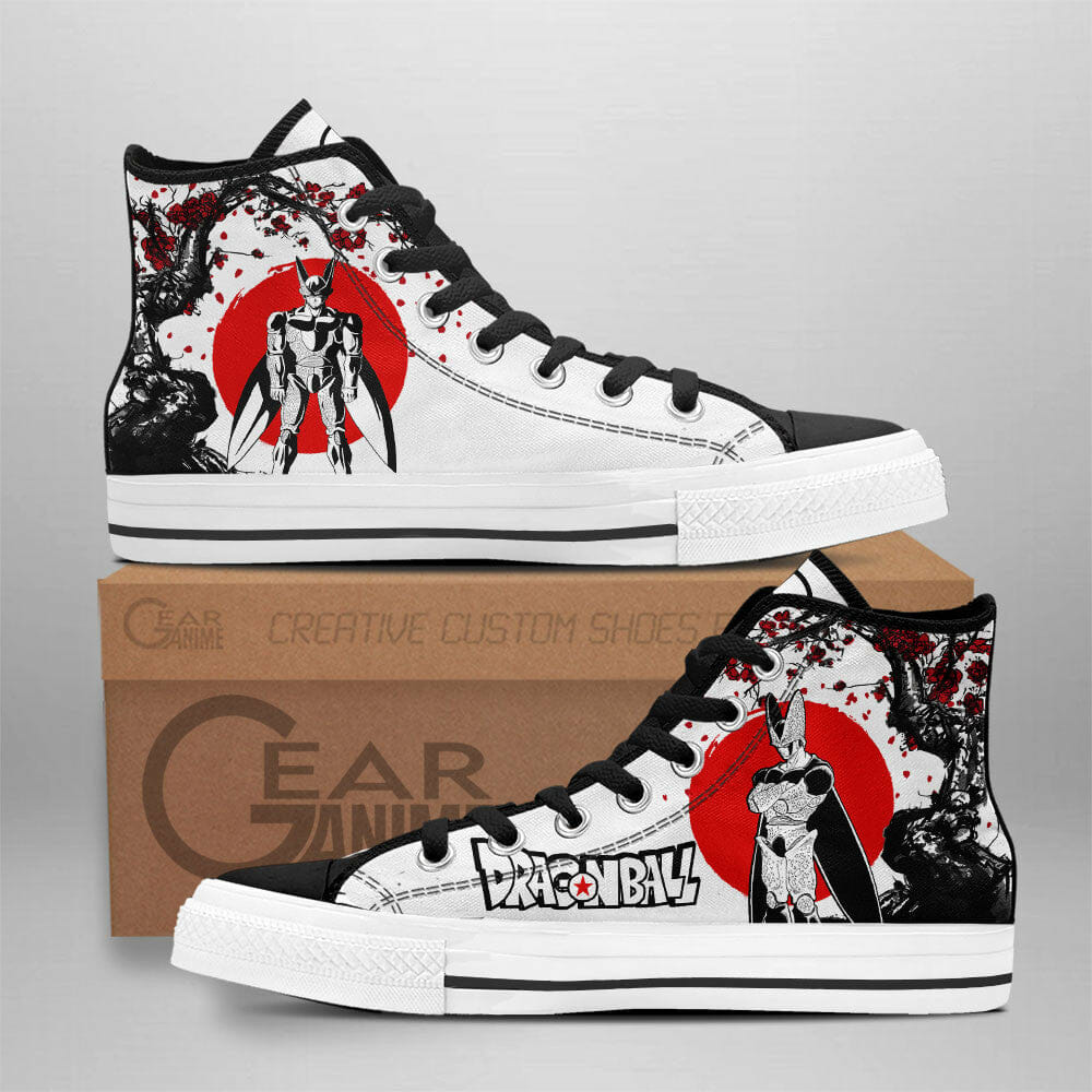 Cell High Top Shoes Custom Dragon Ball Anime Sneakers Japan Style