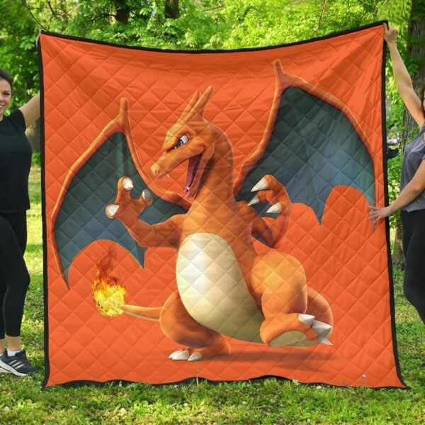 Charizard Quilt Blanket Gift For Pokemon Fan