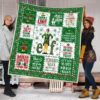 Christmas Elf Quilt Blanket Funny Xmas Gift Idea 1