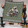 Christmas Premium Quilt | Chibi Jack And Sally With Villains Oogie Skull Patterns Quilt Blanket 1