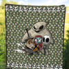 Christmas Premium Quilt | Chibi Jack And Sally With Villains Oogie Skull Patterns Quilt Blanket 5