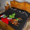 Christmas Premium Quilt | Grinch Holding Max Tail Quilt Blanket 19